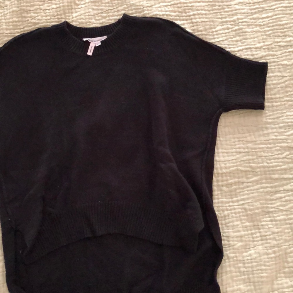High low short sleeve sweater oversized